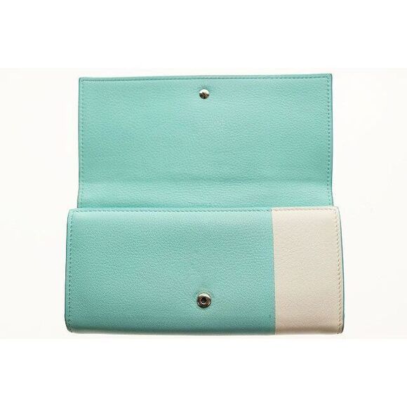 Tiffany & Co Tiffany & CO Continental Flap Bicolor Wallet Long Wallet Leather - Picture 5 of 9
